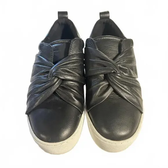 Rebecca Minkoff‎ Nicole Leather Knotted Platform Sneakers Black Women's Size 6 - Picture 5 of 9